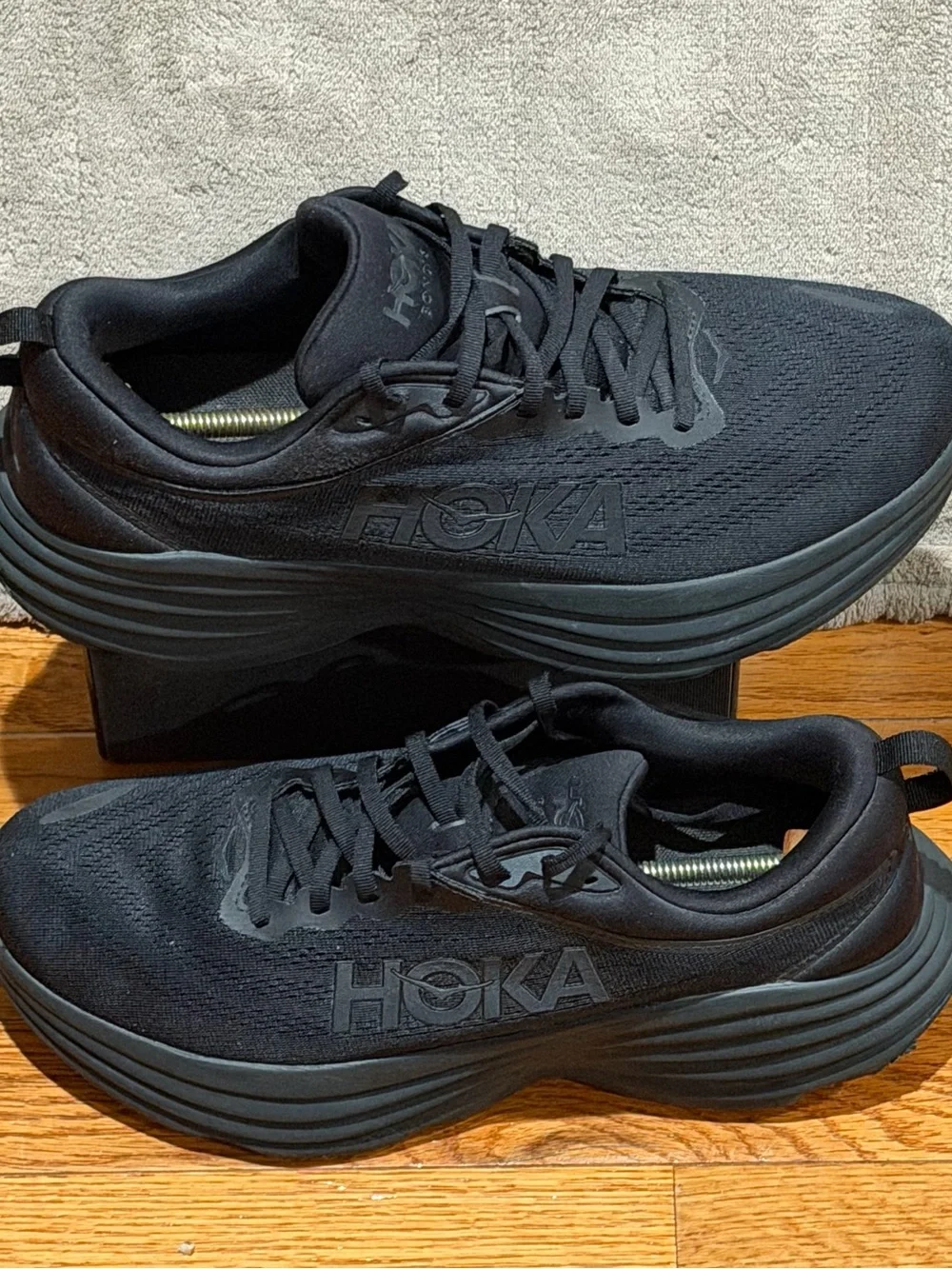 HOKA One One Bondi 8 Men’s 11.5 D Black Running Shoes Sneakers 1123202 BBLC
